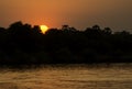 Sunset in Zambezi River Royalty Free Stock Photo