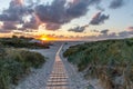 sunset in Zeeland, Netherlands Royalty Free Stock Photo