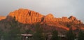 Sunset Zion beautiful mountains shadows Royalty Free Stock Photo