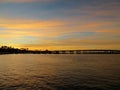 Sunseting over the Manatee River Royalty Free Stock Photo