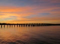 Sunseting over the Manatee River Royalty Free Stock Photo