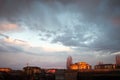 Sunsets in bucharest Royalty Free Stock Photo