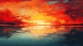 Sunsets on the Deep Seas: A Fiery Palette