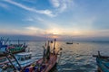 Sunsets and fishing boats.