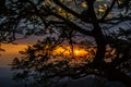 Sunsets light up sky in Rishikesh