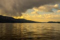 Sunset on Colter Bay in Grand Yeton National Park in Wyoming Royalty Free Stock Photo