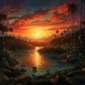 Sunsets and sunrises inspired by the amazon jungle