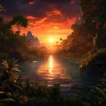 Sunsets and sunrises inspired by the amazon jungle