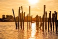East Boston, Massachusetts pier at sunset