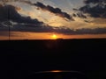 Sunsetting over farm
