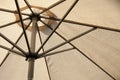 Sunshade covered by rain drops Royalty Free Stock Photo