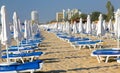 Sunshades at Sunny beach, Bulgaria Royalty Free Stock Photo