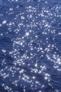 Sunshine in blue sea waves Royalty Free Stock Photo
