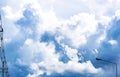 Sunshine the blue sky with cloud blurry background. Using wallpaper or background for nature, natural, and refreshing. Royalty Free Stock Photo