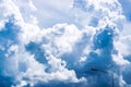 Sunshine the blue sky with cloud blurry background. Using wallpaper or background for nature, natural, and refreshing. Royalty Free Stock Photo