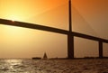 Sunshine Bridge over Tampa Bay, FL Royalty Free Stock Photo