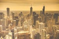 Sunshine Chicago Skyline Aerial View