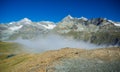 Sunshine and clouds in the Alps Royalty Free Stock Photo