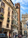 Sunshine day near canal in venice Royalty Free Stock Photo