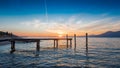 Sunset on Garda Lake Royalty Free Stock Photo