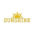 Sunshine icon isolated on white background Royalty Free Stock Photo