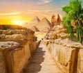 Sunshine over Giza Royalty Free Stock Photo