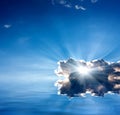 Sunshine over water Royalty Free Stock Photo
