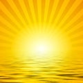 Sunshine over water Royalty Free Stock Photo