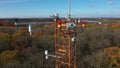 Eddy covariance station science, sunshine pyranometer, measurement incoming diffuse solar radiation, consist sonic Royalty Free Stock Photo