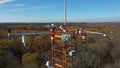 Sunshine pyranometer station science, eddy covariance, measurement incoming diffuse solar radiation, consist sonic Royalty Free Stock Photo