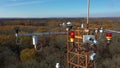 Sunshine pyranometer station science technology, eddy covariance, measurement incoming diffuse solar radiation, consist Royalty Free Stock Photo