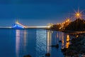 Sunshine Skyway Bridge in Blue Hour Royalty Free Stock Photo