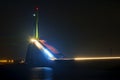 Sunshine Skyway Bridge Incline At Night