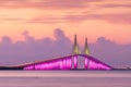 Sunshine Skyway Bridge spanning the Lower Tampa Bay Royalty Free Stock Photo