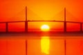 Sunshine skyway bridge in St. Petersburg, Florida, USA Royalty Free Stock Photo