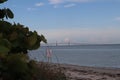 Sunshine Skyway Bridge view from Fort DeSoto Park, Florida Royalty Free Stock Photo