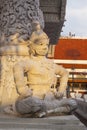 Sunshine on Thai style giant statue Royalty Free Stock Photo