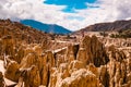 Moon Valley scenery near La Paz in Bolivia Royalty Free Stock Photo