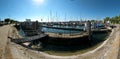 Sunshine on yachts at anchor in Constance, Germany