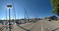 Sunshine on yachts at anchor in Constance, Germany