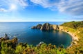 Sunshiny Del Silencio beach (Asturias, Spain).