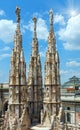 The sunshiny Milan Cathedra roof Royalty Free Stock Photo