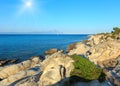 Sunshiny sea coast Chalkidiki, Greece.