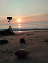Sunsite in bondo beach jepara java Royalty Free Stock Photo