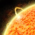 Sunspot and solar flare activity Royalty Free Stock Photo