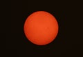 Sunspots on the sun seen due to forest fires taken June 6 2023 in Ottawa, Canada