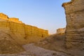 Sunsrise view of the Masada Marls rocks formation Royalty Free Stock Photo