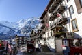 Sunstar Swiss hotel in the charming Swiss resort of Saas-Fee Royalty Free Stock Photo