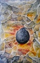 Sunstone - abstract watercolor art