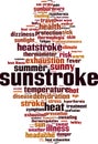 Sunstroke word cloud Royalty Free Stock Photo